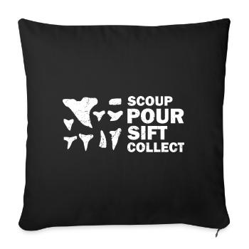 Paläontologe Designs Fossil Hunter Student - Sofakissenbezug 45 x 45 cm - Schwarz - Vorne