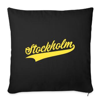 Stockholm - Housse de coussin décorative 45 x 45 cm - noir - Devant