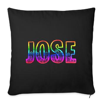L’arc-en-ciel de Jose R - Housse de coussin décorative 45 x 45 cm - noir - Devant