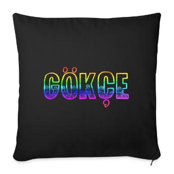 gökçe rs regenbogen - Sofakissenbezug 45 x 45 cm - Schwarz - Vorne