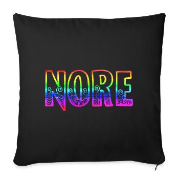 nore rs regenboren - Sofa pillowcase 17,3'' x 17,3'' (45 x 45 cm) - black - Front