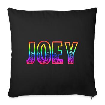 joey rs arc-en-ciel - Housse de coussin décorative 45 x 45 cm - noir - Devant