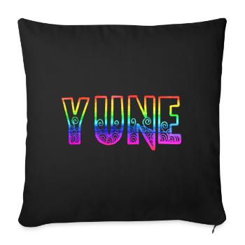yune rs regenbogen - Sofakissenbezug 45 x 45 cm - Schwarz - Vorne