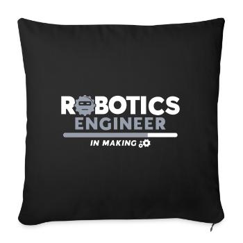 Robot Robotics Engineer Costume Robot - Sofa pillowcase 17,3'' x 17,3'' (45 x 45 cm) - black - Front
