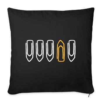Office Clip - Be different - gift for colleagues - Sofa pillowcase 17,3'' x 17,3'' (45 x 45 cm) - black - Front