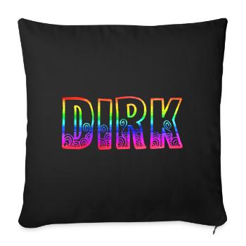dirk rs arc-en-ciel - Housse de coussin décorative 45 x 45 cm - noir - Devant