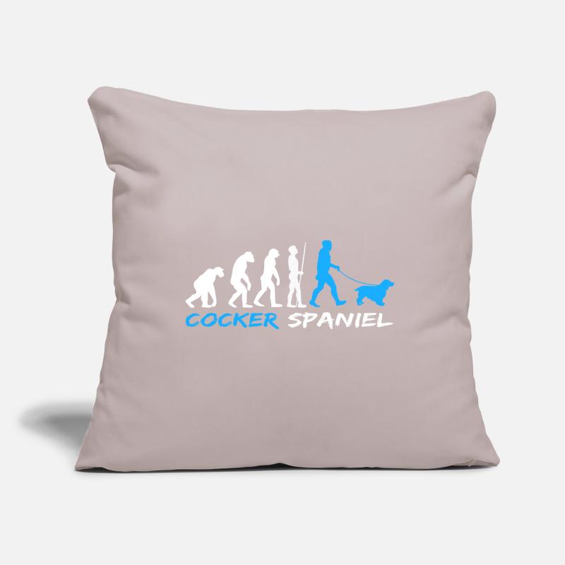Englischer Cocker Spaniel Hundebesitzer Evolution Sofakissenbezug 45 x 45 cm