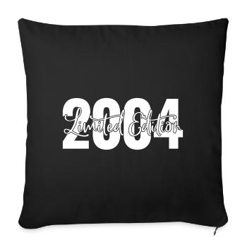 Limited Edition 2004 - Gift Birthday - Sofa pillowcase 17,3'' x 17,3'' (45 x 45 cm) - black - Front
