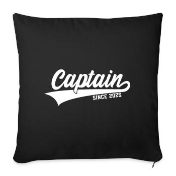 CAPTAIN SINCE 2025 KAPITÄN - Sofa pillowcase 17,3'' x 17,3'' (45 x 45 cm) - black - Front