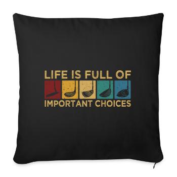 Golfers Golf Sports Funny Gifts Golf Course - Sofa pillowcase 17,3'' x 17,3'' (45 x 45 cm) - black - Front