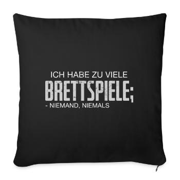 Brettspiele Brettspiel Spieleabend - Sofakissenbezug 45 x 45 cm - Schwarz - Vorne