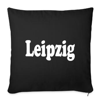Leipzig - Sofakissenbezug 45 x 45 cm - Schwarz - Vorne