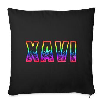 Xavi RS Arc-en-ciel - Housse de coussin décorative 45 x 45 cm - noir - Devant