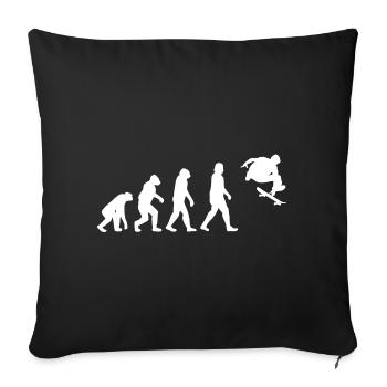 Skateboarding Skate Skater Evolution Skateboard - Sofa pillowcase 17,3'' x 17,3'' (45 x 45 cm) - black - Front