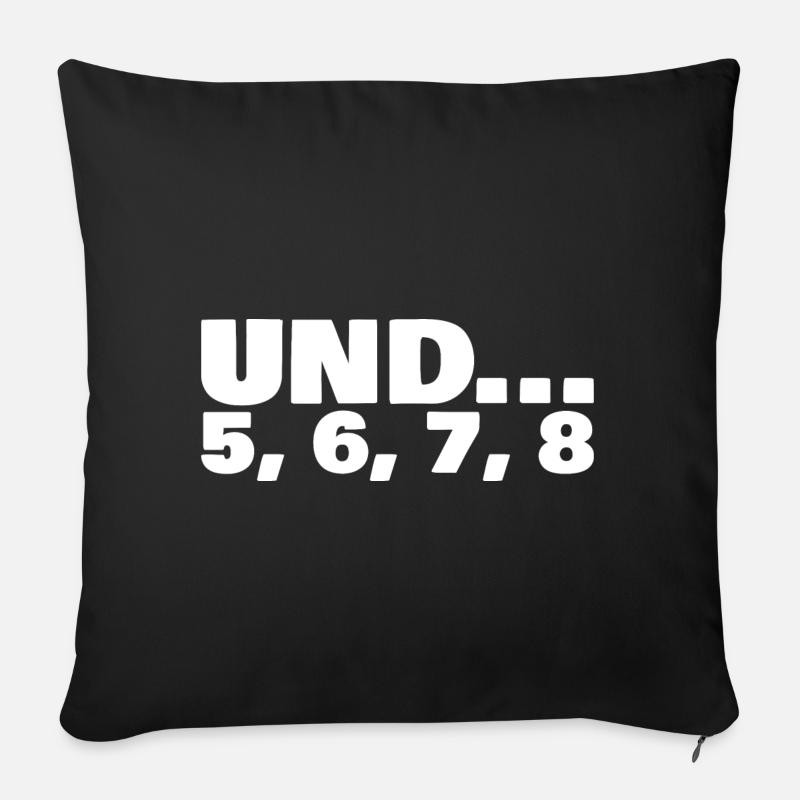 Tanzschule Tanzlehrer - Sofakissenbezug 45 x 45 cm - Schwarz