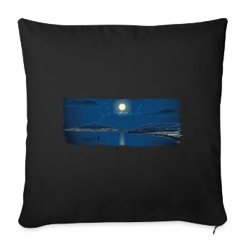 Sorrento by Night - Sofa pillowcase 17,3'' x 17,3'' (45 x 45 cm) - black - Front
