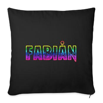 Fabian RS Rainbow - Sofa pillowcase 17,3'' x 17,3'' (45 x 45 cm) - black - Front