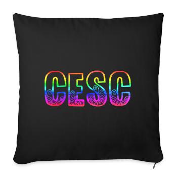 CESC RS Rainbow - Sofa pillowcase 17,3'' x 17,3'' (45 x 45 cm) - black - Front