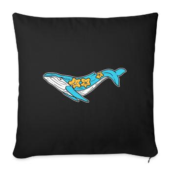 Schöner Narwhal Meeresbiologe - Sofakissenbezug 45 x 45 cm - Schwarz - Vorne
