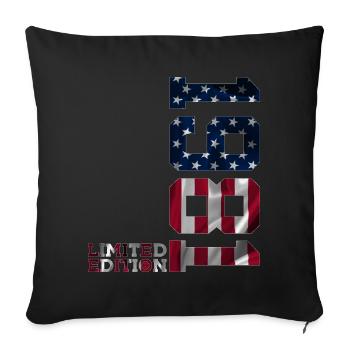 ÉDITION LIMITÉE 1981 USA 45E ANNIVERSAIRE - Housse de coussin décorative 45 x 45 cm - noir - Devant