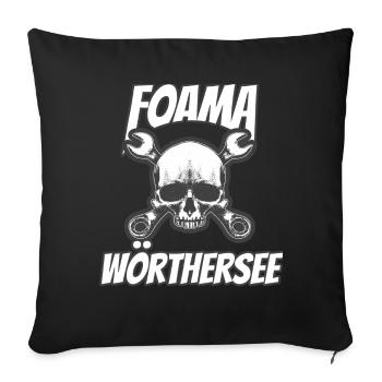 Wörthersee-Treffen für Tuning Fans und Auto Tuner - Sofakissenbezug 45 x 45 cm - Schwarz - Vorne