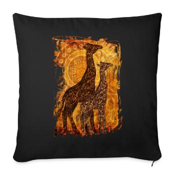Été africain - Housse de coussin décorative 45 x 45 cm - noir - Devant