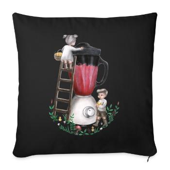 The Smoothie Makers - Kunst für Tierrechte - Sofakissenbezug 45 x 45 cm - Schwarz - Vorne