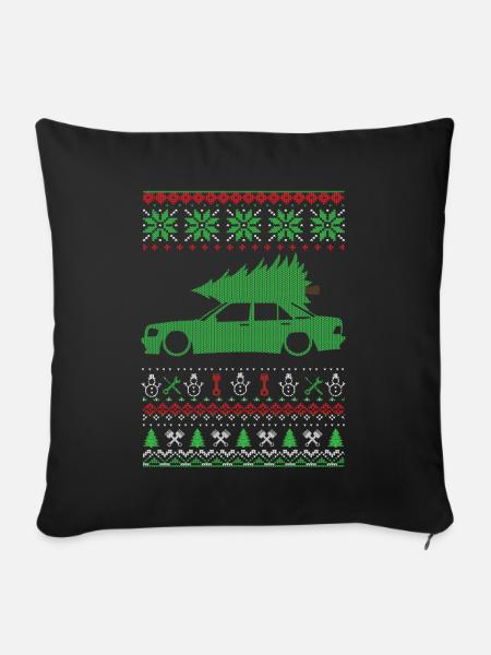 Christmas Ugly Sweater - Sofakissenbezug 45 x 45 cm - Schwarz