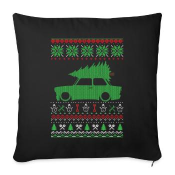 Christmas Ugly Sweater - Sofa pillowcase 17,3'' x 17,3'' (45 x 45 cm) - black - Front