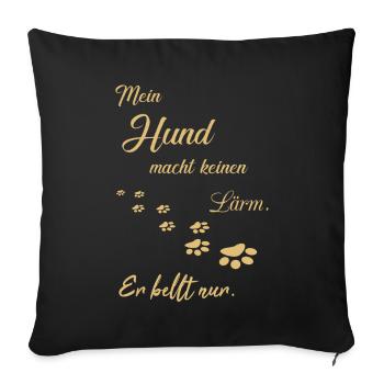 Dogs dog talk - Sofa pillowcase 17,3'' x 17,3'' (45 x 45 cm) - black - Front