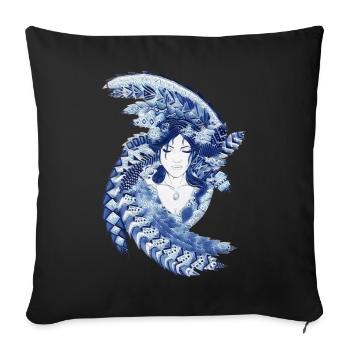 Blue Angel - Sofa pillowcase 17,3'' x 17,3'' (45 x 45 cm) - black - Front