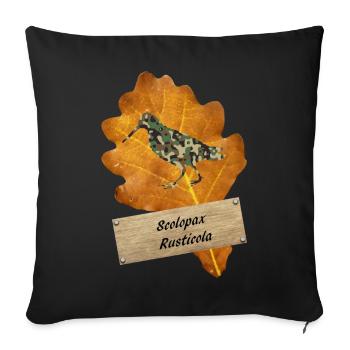OBV – Becasse camo Scolopax Rusticola #9 - Housse de coussin décorative 45 x 45 cm - noir - Devant