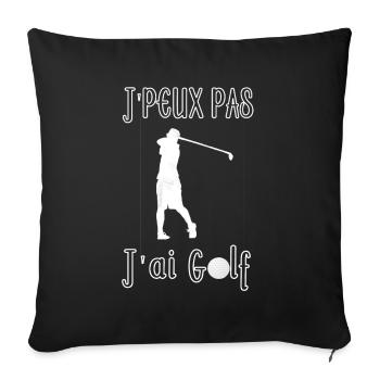 J'peux pas J'ai Golf - Housse de coussin décorative 45 x 45 cm - noir - Devant