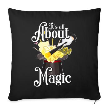 Wizard Spells Spell Magic World - Sofa pillowcase 17,3'' x 17,3'' (45 x 45 cm) - black - Front