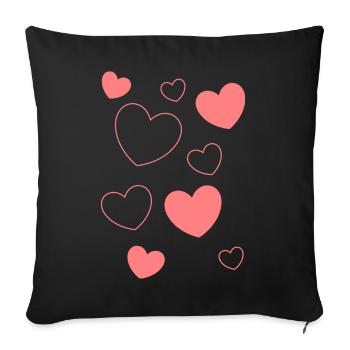 Cadeau pour la fête des mères : Idée de cadeau pour la fête des mères - Housse de coussin décorative 45 x 45 cm - noir - Devant