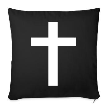 Crucifix Cross Jesus Christ - Sofa pillowcase 17,3'' x 17,3'' (45 x 45 cm) - black - Front