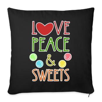 Cool Statement Sweet Tooth Dessert - Sofa pillowcase 17,3'' x 17,3'' (45 x 45 cm) - black - Front