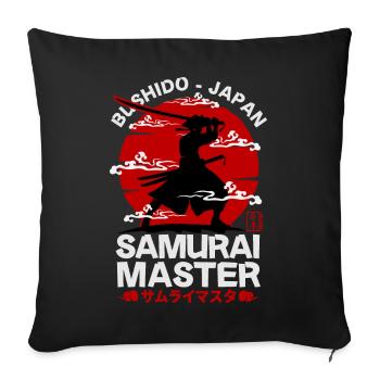 Samurai Master Series - Bushido Japan : Schwarz - Sofakissenbezug 45 x 45 cm - Schwarz - Vorne