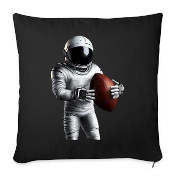 Touchdown im Weltall - Sofakissenbezug 45 x 45 cm - Schwarz - Vorne