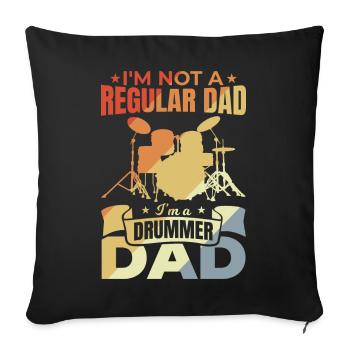 Batteur Papa - Housse de coussin décorative 45 x 45 cm - noir - Devant
