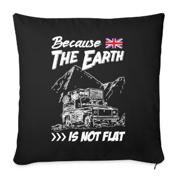 Landy parce que la Terre n’est pas plate - Housse de coussin décorative 45 x 45 cm - noir - Devant
