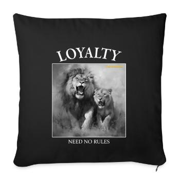 LOYALTY DOESN'T NEED LAWS - Sofa pillowcase 17,3'' x 17,3'' (45 x 45 cm) - black - Front