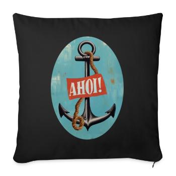 Ahoi - Sofakissenbezug 45 x 45 cm - Schwarz - Vorne