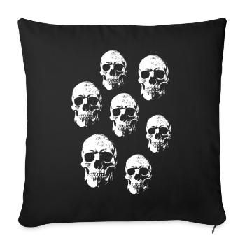 Halloween Skulls - Sofa pillowcase 17,3'' x 17,3'' (45 x 45 cm) - black - Front