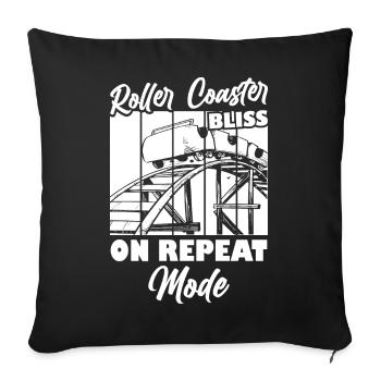 Roller Coaster Bliss en mode répétition - Housse de coussin décorative 45 x 45 cm - noir - Devant