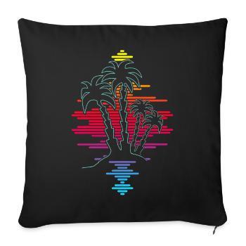 23F 0283 bk - Sofakissenbezug 45 x 45 cm - Schwarz - Vorne