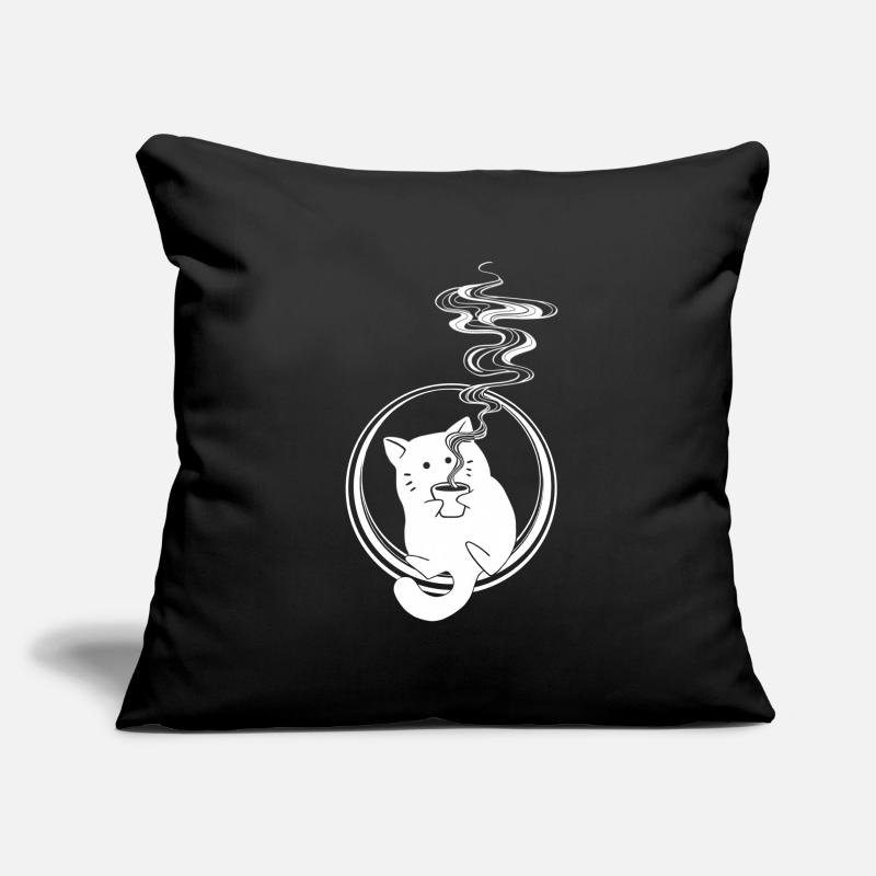 Coffee Cat, Katze mit Kaffee Sofakissenbezug 45 x 45 cm