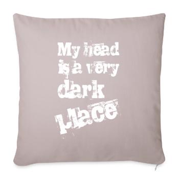 My head is a very dark place - Sofa pillowcase 17,3'' x 17,3'' (45 x 45 cm) - light taupe - Front