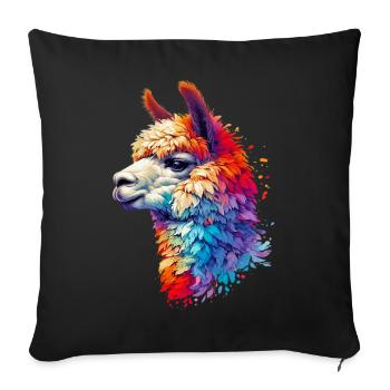 Alpaca - Sofa pillowcase 17,3'' x 17,3'' (45 x 45 cm) - black - Front