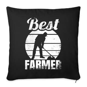 Bester Landwirt - Sofakissenbezug 45 x 45 cm - Schwarz - Vorne